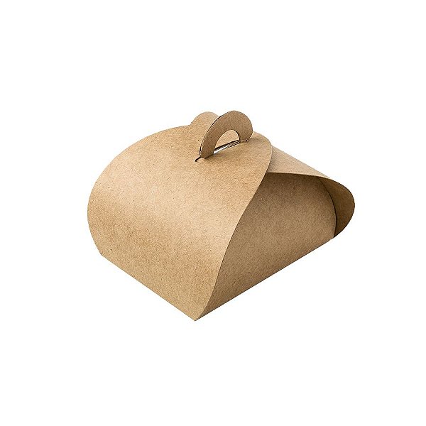 Caixa Sacolinha 4 Brigadeiros (8cm x 8cm x 6cm) Kraft 10 unidades Assk Rizzo Embalagens