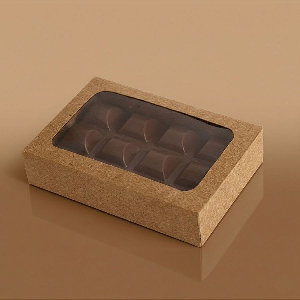 Caixa Envelope Tablete - Kraft - 12 Gomos -10 unidades - Crystal - Rizzo Confeitaria