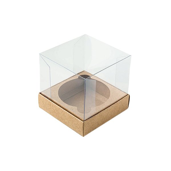 Caixa Mini Bolo M (7cm x 7cm x 7cm) Kraft 10 unidades Assk Rizzo Confeitaria