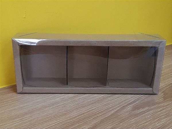 Caixa  3 pão de mel Kraft  6,2x19x4  5 un - Assk Rizzo Confeitaria