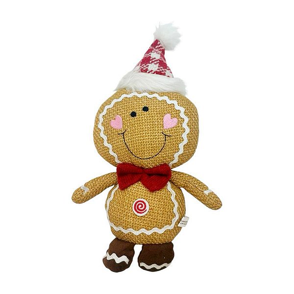 Enfeite de Natal - Boneco Ginger Sentado - 28cm - 1 unidade - Rizzo - Rizzo