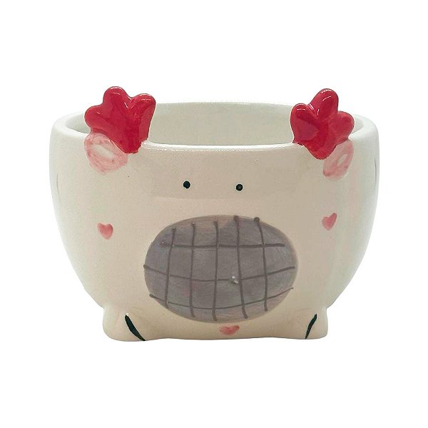 Bowl de Cerâmica - Rena de Natal - 13cm - 1 unidade - Rizzo - Rizzo