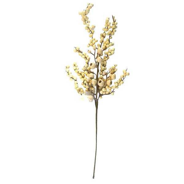 Galho Decorativo - Berry Branca - 60cm - 1 unidade - Rizzo