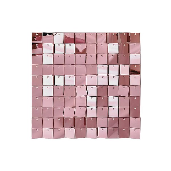 Painel Metalizado Shimmer Wall Rosa - 30x30cm - 1 unidade - Rizzo