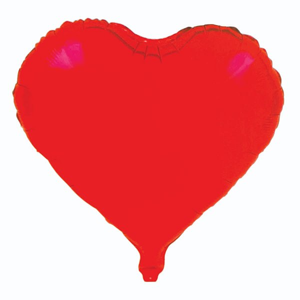 Balão de Festa Metalizado 18"45cm - Coração Vermelho - 1 unidade - Partiufesta - Rizzo