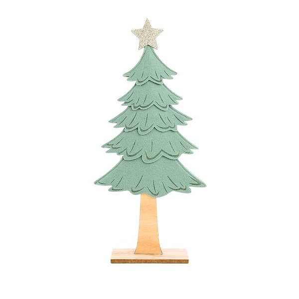 Enfeite Decorativo De Natal  - Árvore Verde Com Glitter - 40cm - 1 unidade - Cromus - Rizzo