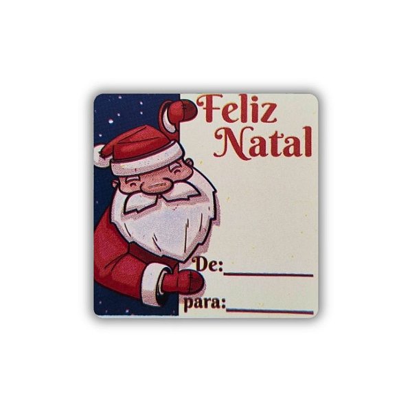 Etiqueta Adesiva Papai Noel - Feliz Natal - 60 unidades - Rizzo