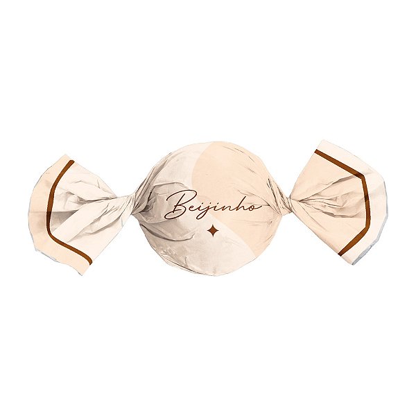 Papel Trufa 14,5x15,5cm - Beijinho - 100 unidades - Cromus - Rizzo
