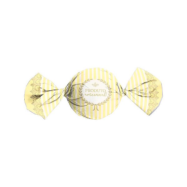 Papel Trufa 14,5x15,5cm - Candy Ouro/Amarelo  - 100 unidades - Cromus