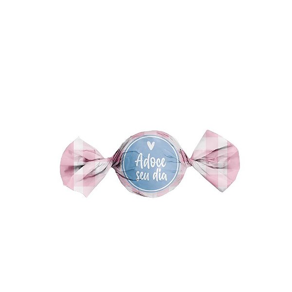 Papel Trufa 14,5x15,5cm - Adoce seu dia - Rosa - 100 unidades - Cromus  - Rizzo