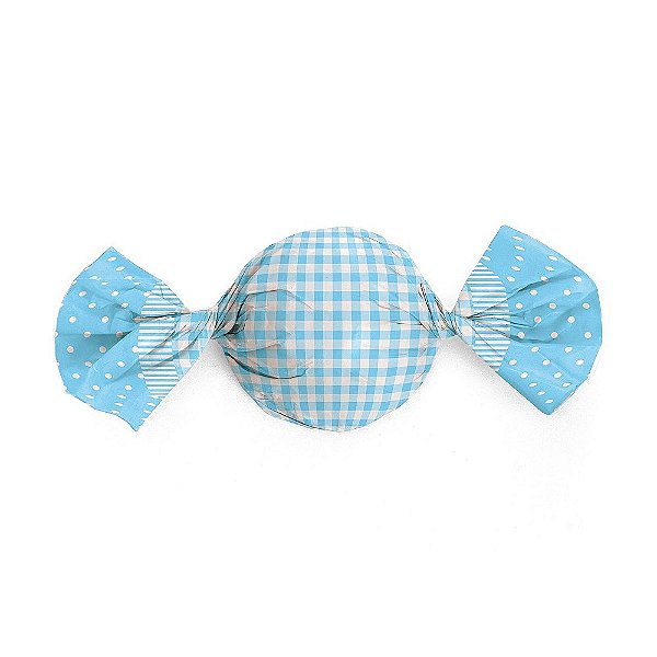 Papel Trufa 14,5x15,5cm - Xadrez Poa Azul - 100 unidades - Cromus