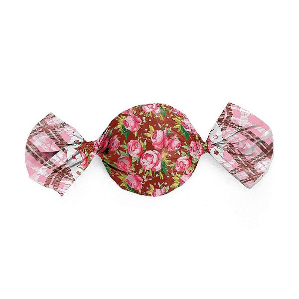 Papel Trufa 14,5x15,5cm - Liberty Marrom - 100 unidades - Cromus