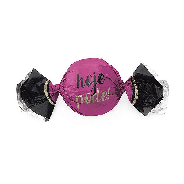 Papel Trufa 14,5x15,5cm - Hoje Tudo Pode Pink Preto e Ouro  - 100 unidades - Cromus