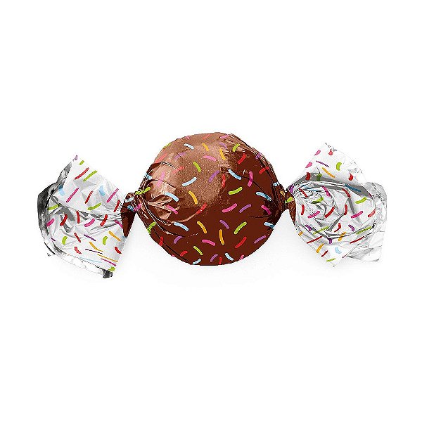 Papel Trufa 14,5x15,5cm - Granulado Marrom - 100 unidades - Cromus