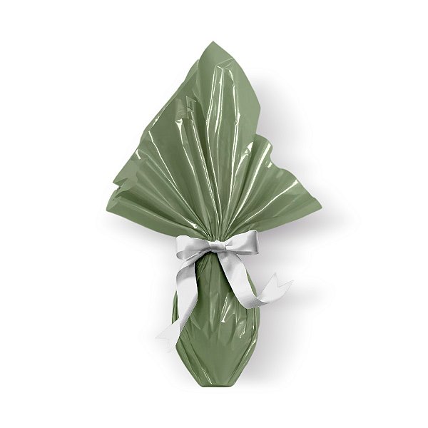 Saco Express 44x44cm para Ovos de 500g a 750g - Verde Oliva Metalizado - 5 unidades - Cromus - Rizzo