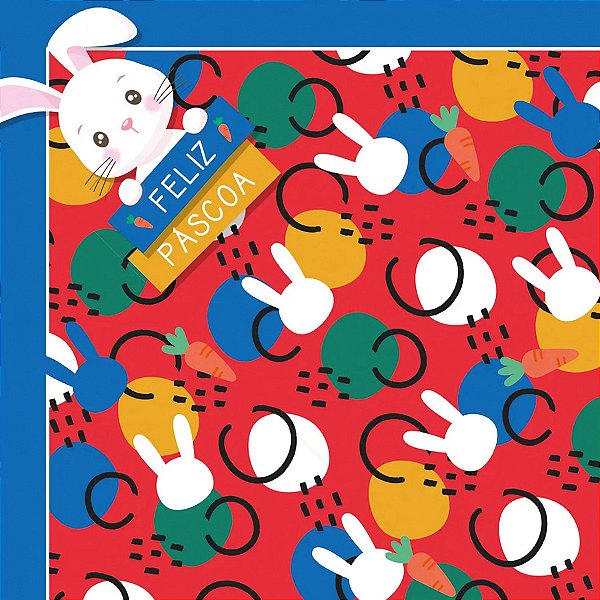 Saco Express 44x44cm para Ovos de 500g a 750g - Chuva de Alegria Vermelho - 5 unidades - Cromus - Rizzo