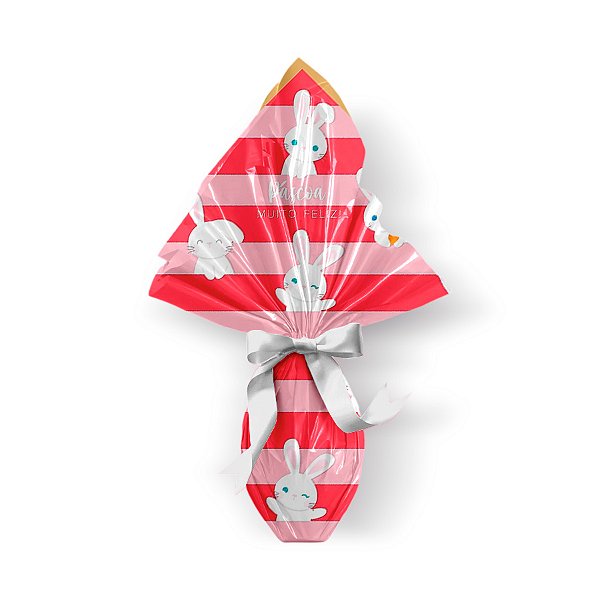 Saco Express 35x35cm para Ovos de 250g a 350g - Coelhinhos Vermelho - 25 unidades - Cromus - Rizzo