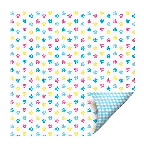 Folha para Ovos de Páscoa Double Face Fascinio Azul 68x89cm - 5 unidades - Cromus - Rizzo