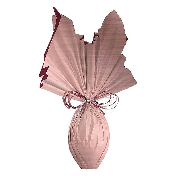 Folha para Ovos de Páscoa Double Face Rosê Gold com Marsala 69x89cm - 05 unidades - Cromus Páscoa - Rizzo Emba