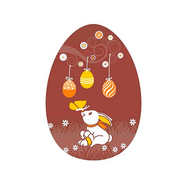 Blister Decorado Transfer para Chocolate - Ovo 350g - Páscoa - Ref. BLP0189 - 1 unidade - Stalden Decor - Rizzo