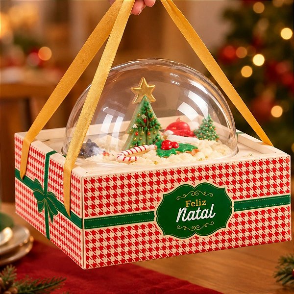 Caixa Sobremesa com Blister Bola de Natal Premium - 1 unidade - Rizzo