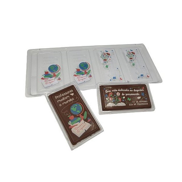 Blister Decorado com Transfer Para Chocolate - Tablete - Dia dos Professores - BL017501 - 1 unidade - Stalden - Rizzo