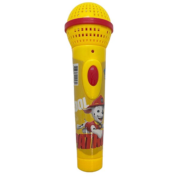 Brinquedo Microfone Patrulha Canina - Amarelo - 17,5cm - 1 unidade - Rizzo