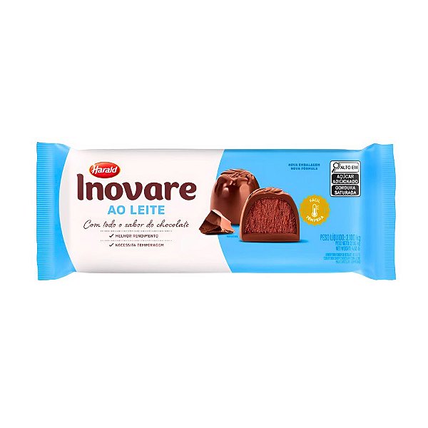 Chocolate Inovare ao Leite - 2,100kg - 1 unidade - Harald - Rizzo