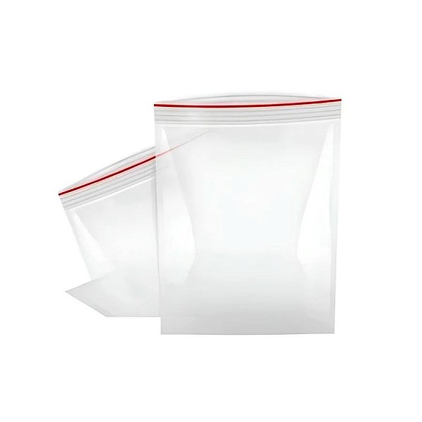 Saco Zip Transparente 14x20cm  - 100 unidades - Rizzo