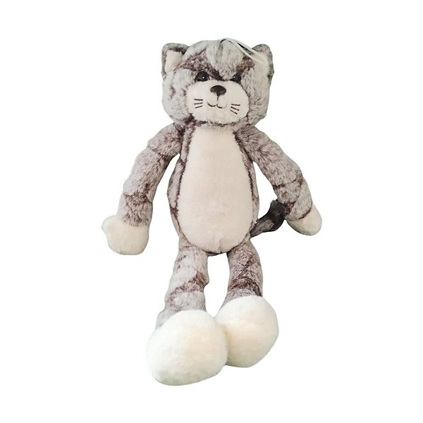 Gato De Pelúcia Marrom e Branco - 48cm - 1 unidade - Rizzo