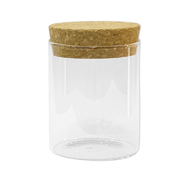 Pote de Vidro Hermético Tampa de Rolha - 6,5x8cm - 200ml - 1 unidade - Rizzo