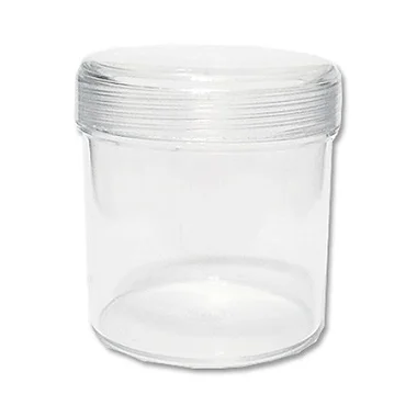 Potinho Acrílico Redondo Tampa Rosqueável - G - 200ml - 6,2cm x 7cm - 10 unidades - Rizzo