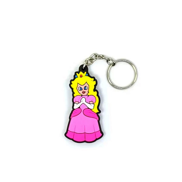 Chaveiro Princesa Peach Temático Emborrachado - 1 unidade - Rizzo