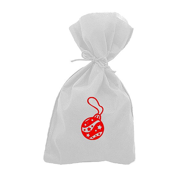 Saco para Surpresas de Natal - Bola de Natal - 13x25cm - 10 unidades - Rizzo