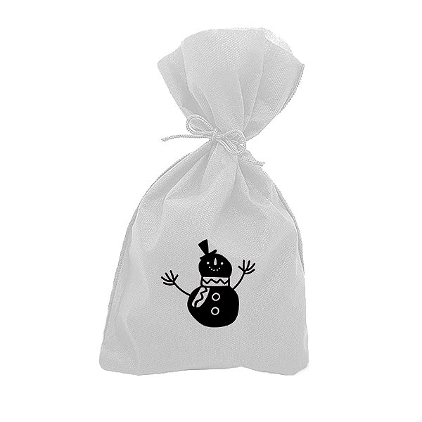 Saco para Surpresas de Natal - Boneco de Neve - 13x25cm - 10 unidades - Rizzo