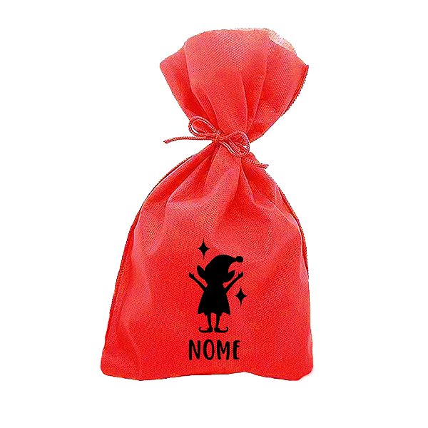 Saco para Surpresas de Natal - Assistente Noel - 13x25cm - 10 unidades - Rizzo Personalizado