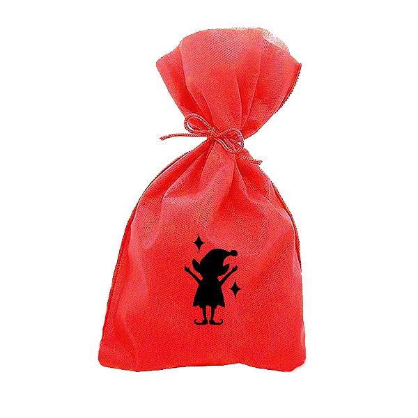 Saco para Surpresas de Natal - Assistente Noel - 13x25cm - 10 unidades - Rizzo