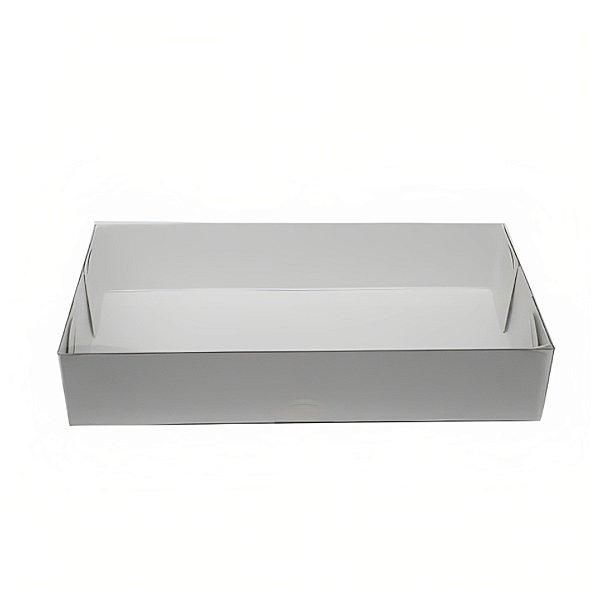 Caixa Transparente de Acetato Branca - Ref. CH-14  - 15,5x11,8x3 - 20 unidades - CAC - Rizzo