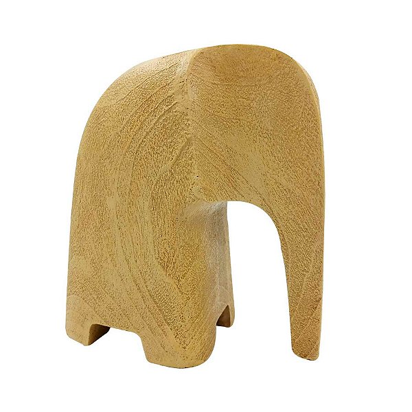 Escultura Elefante Abstrato de Poliresina - 16x18,5x8,5cm - 1 unidade - Rizzo