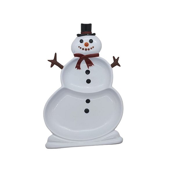 Bandeja Boneco De Neve Premium - Branco - 15x22cm - 1 unidade - Só Boleiras - Rizzo