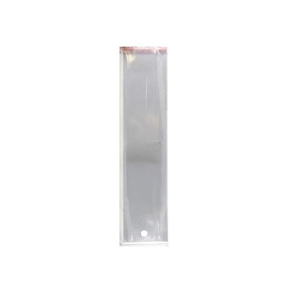 Saco Adesivado Com Furo - 6x25cm - 100 unidades - Rizzo