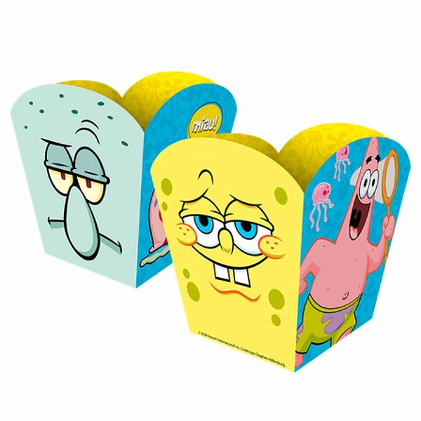 Cachepot - Bob Esponja Core - 4 unidades - Regina - Rizzo