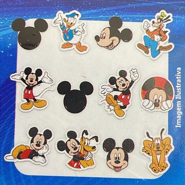 Mini Personagens Decorativos - Mickey Mouse - 12 unidades - Regina - Rizzo