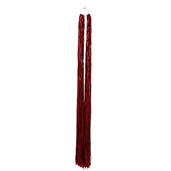 Chicote Metalizado Franja Carnaval 80cm - Vermelho - 1 unidade - Rizzo