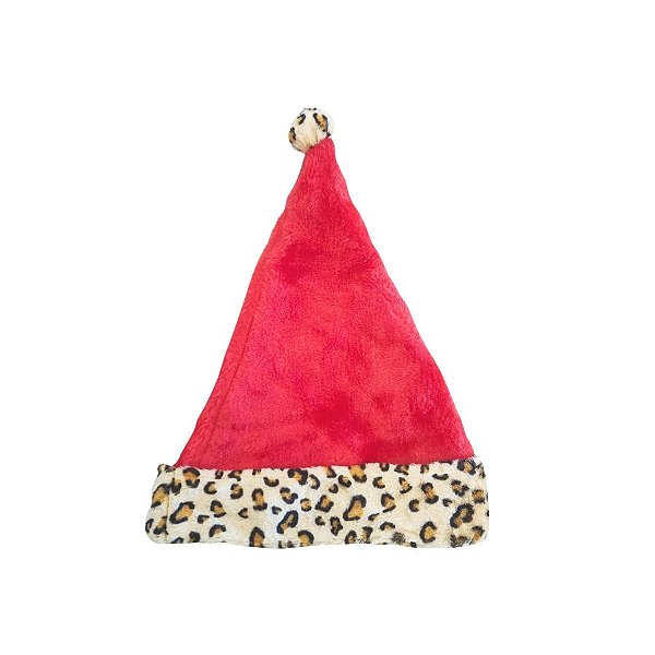 Gorro De Natal Para Vestir - Leopardo - 39x35cm - 1 unidade - Rizzo