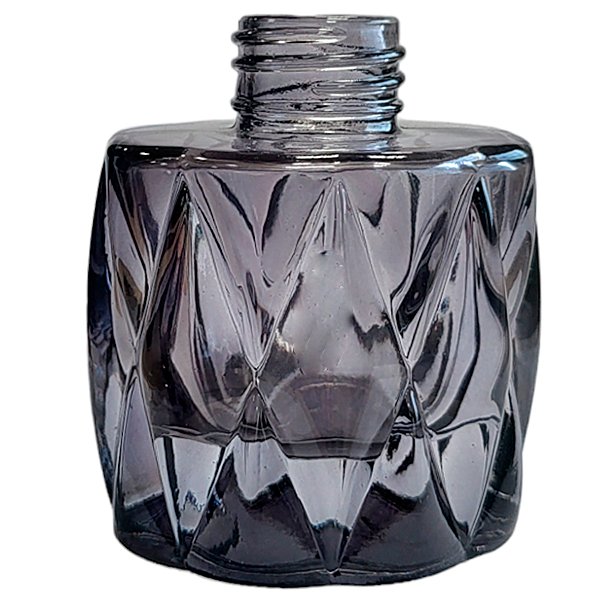 Frasco para Perfumaria de Vidro - Cinza Fume - 80ml - 1 unidade - Rizzo