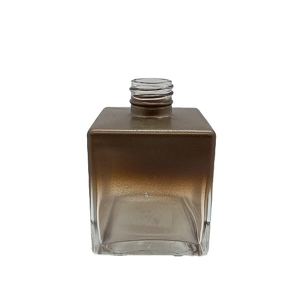 Frasco para Perfumaria de Vidro Cubo - Ambar Antigo Fosco Degradê  - 250ml - 1 unidade - Rizzo