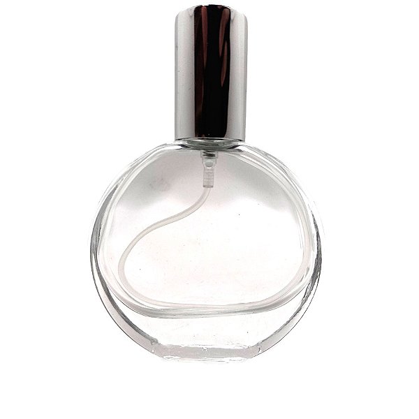 Frasco para Perfumaria de Vidro Monaco Prata - 30ml - 1 unidade - Rizzo