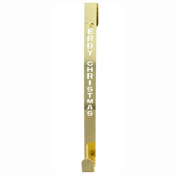 Gancho Suporte para Guirlanda - Merry Christmas Fosco Gold - 31,5cm - 1 unidade - Rizzo