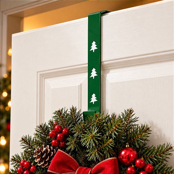 Gancho Suporte para Guirlanda - Árvore Verde Brilhante - 31,5cm - 1 unidade - Rizzo